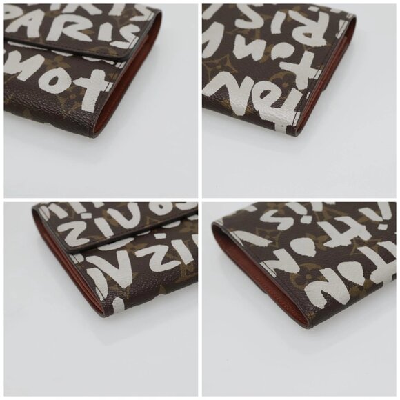 LOUIS VUITTON Graffiti Porte Monnaie Credit Wallet White M92189 LV Auth 141687V - Picture 14 of 16